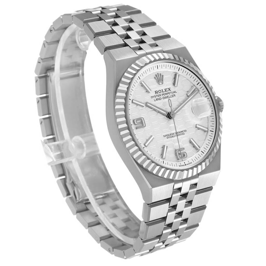 Land-Dweller (Reference 127334). A 40mm unworn white gold stainless steel automatic wristwatch with date. 2025