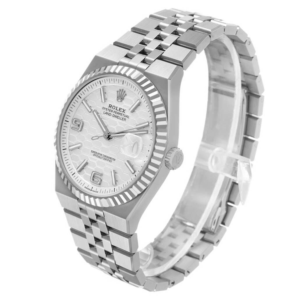 Land-Dweller (Reference 127334). A 40mm unworn white gold stainless steel automatic wristwatch with date. 2025
