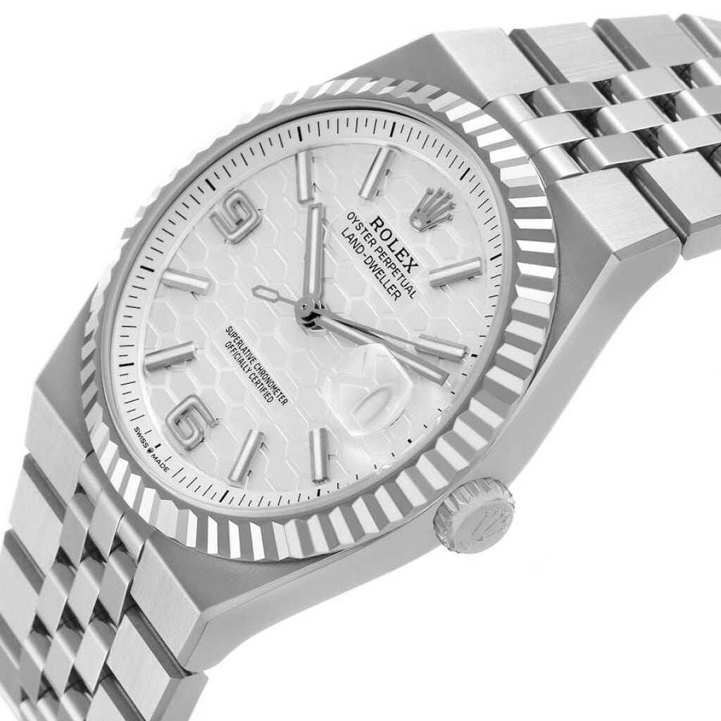 Land-Dweller (Reference 127334). A 40mm unworn white gold stainless steel automatic wristwatch with date. 2025