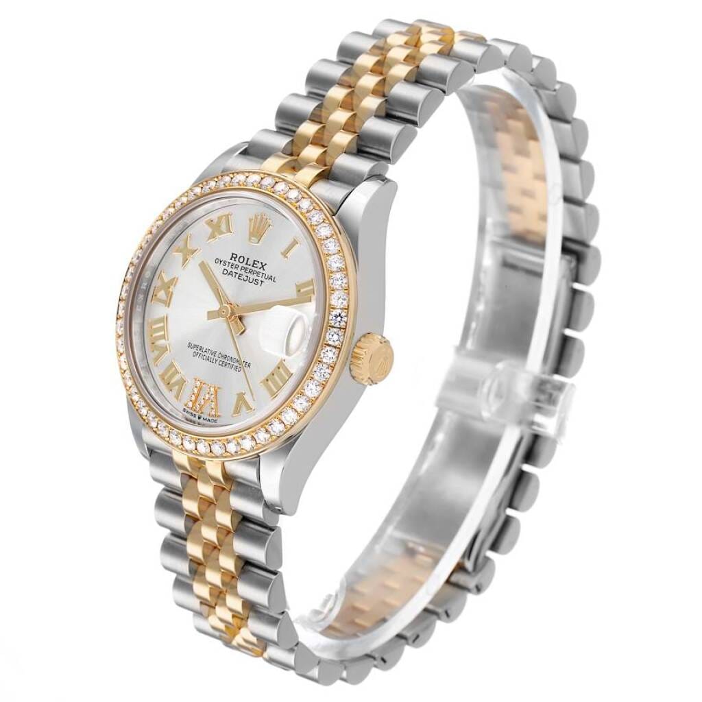 Datejust (Reference 278383RBR). A 31mm yellow gold stainless steel diamond-set automatic wristwatch with date. 2024