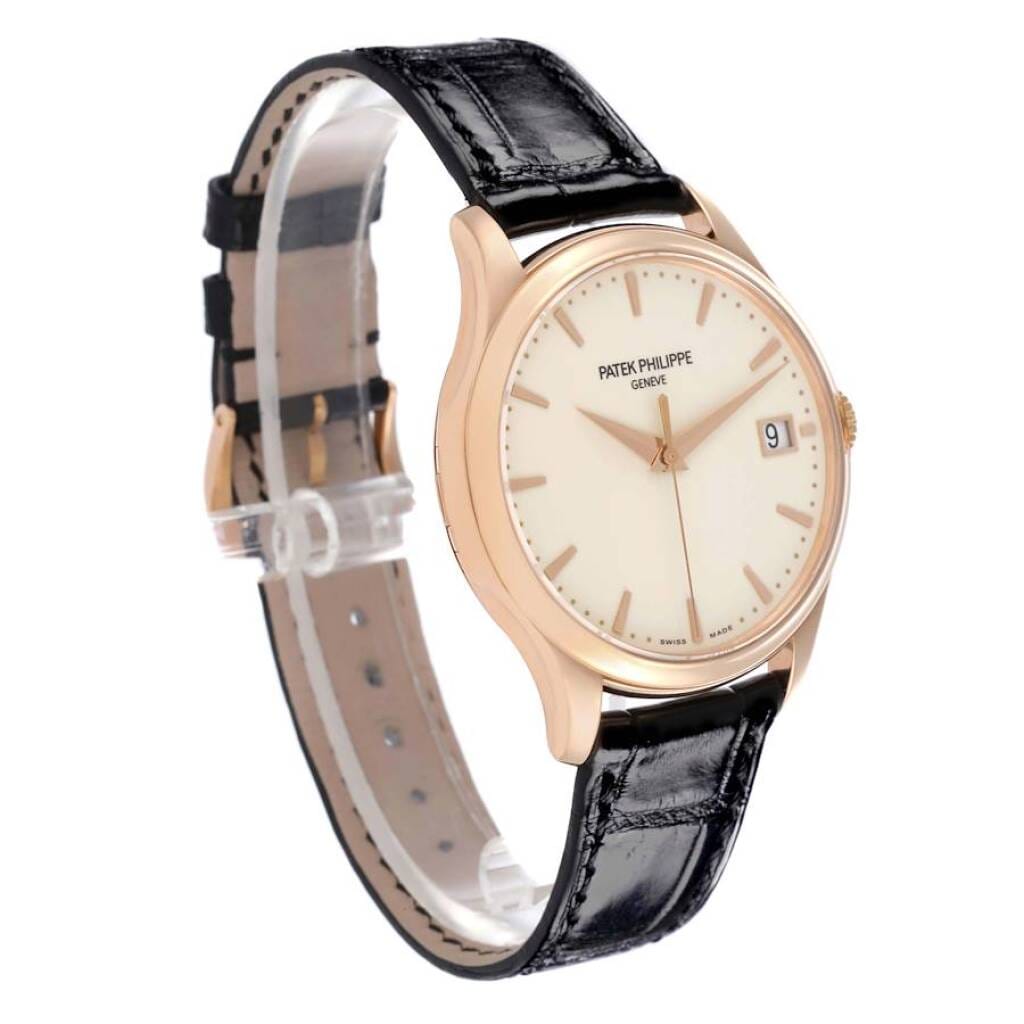 Calatrava (Reference 5227R-001). A 38mm rose gold automatic wristwatch with date. 2014