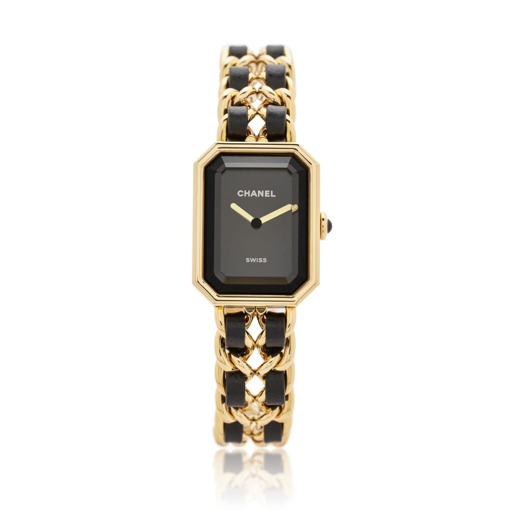 Première (Reference H6951). A 26mm yellow gold plated steel quartz wristwatch. 2022