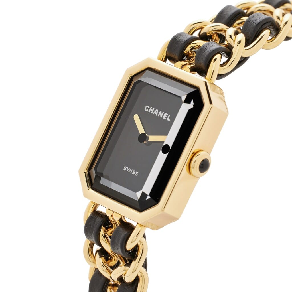 Première (Reference H6951). A 26mm yellow gold plated steel quartz wristwatch. 2022