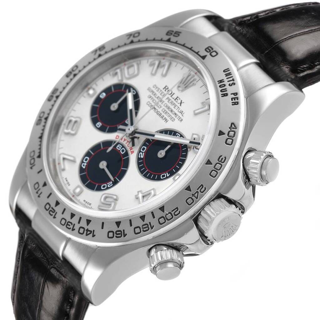 Cosmograph Daytona (Reference 116519). A 40mm white gold automatic wristwatch with chronograph. 2005-2006