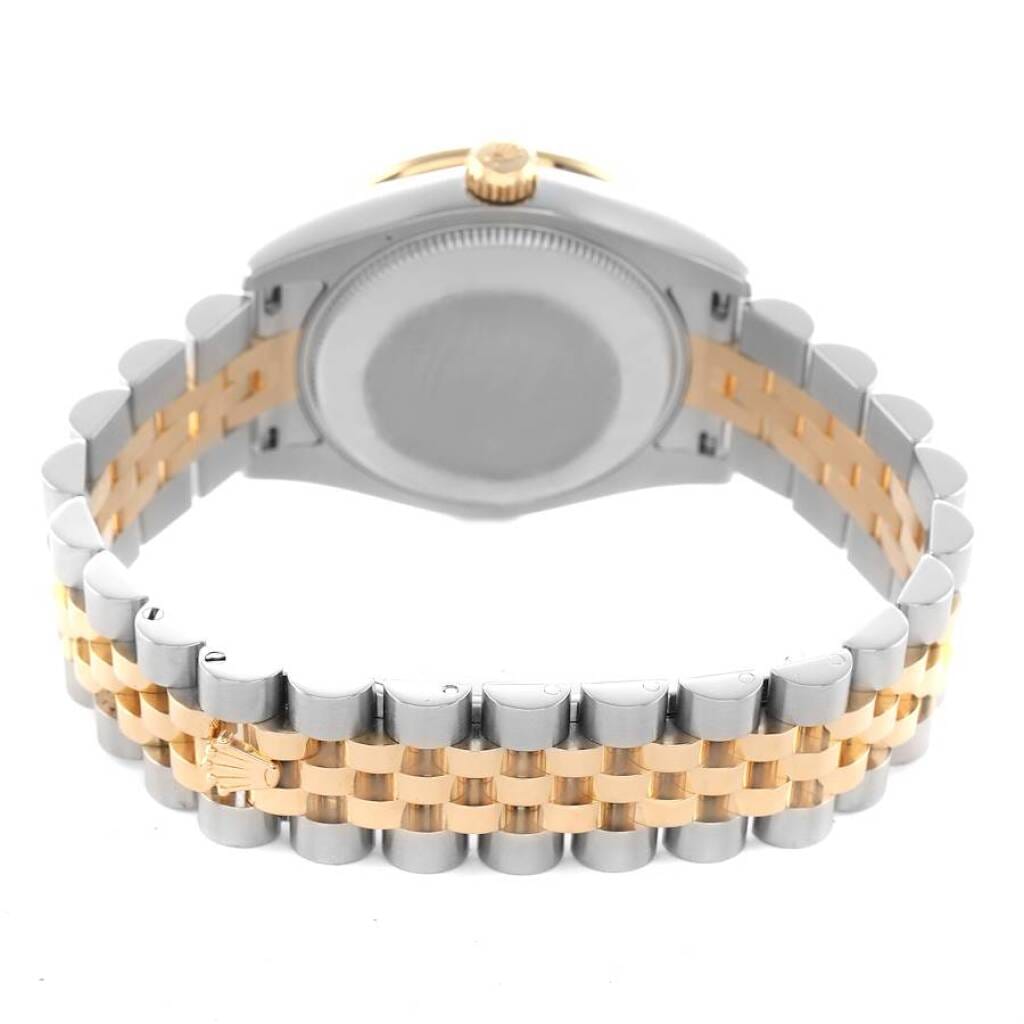 Datejust (Reference 178383). A 31mm yellow gold stainless steel diamond-set automatic wristwatch with date.