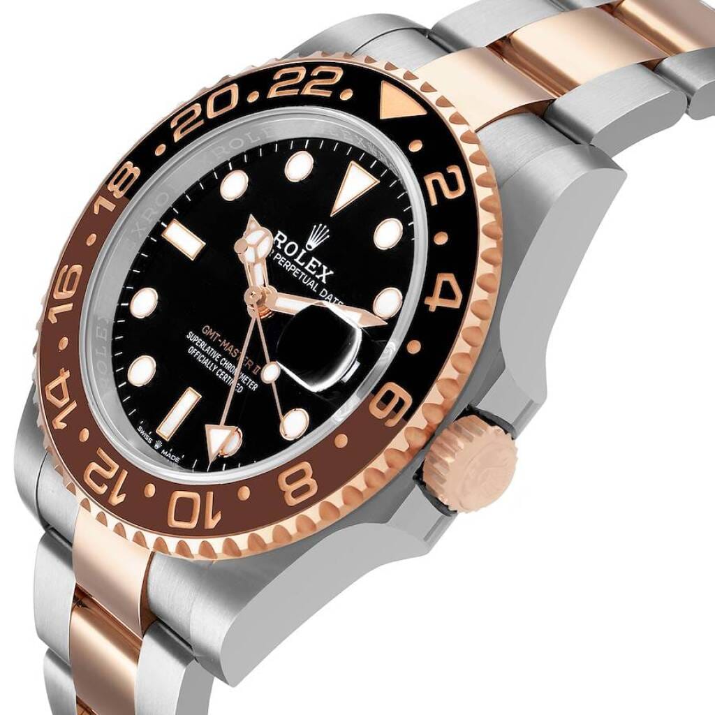 GMT-Master II 'Root Beer' (Reference 126711CHNR). A 40mm rose gold stainless steel automatic wristwatch with date and dual time. 2021