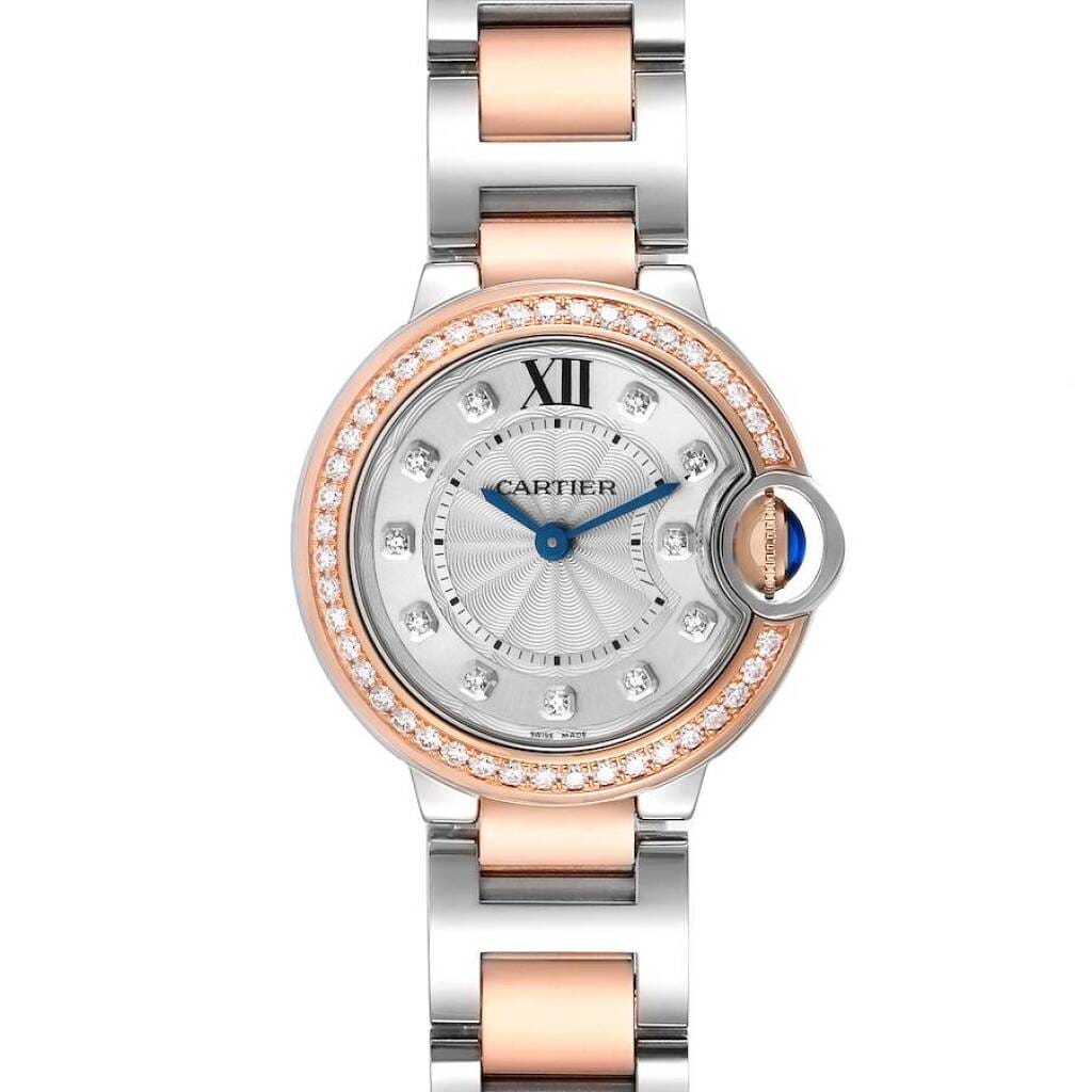 Ballon Blue (Reference WE902076). A 28mm rose gold stainless steel diamond set quartz wristwatch.