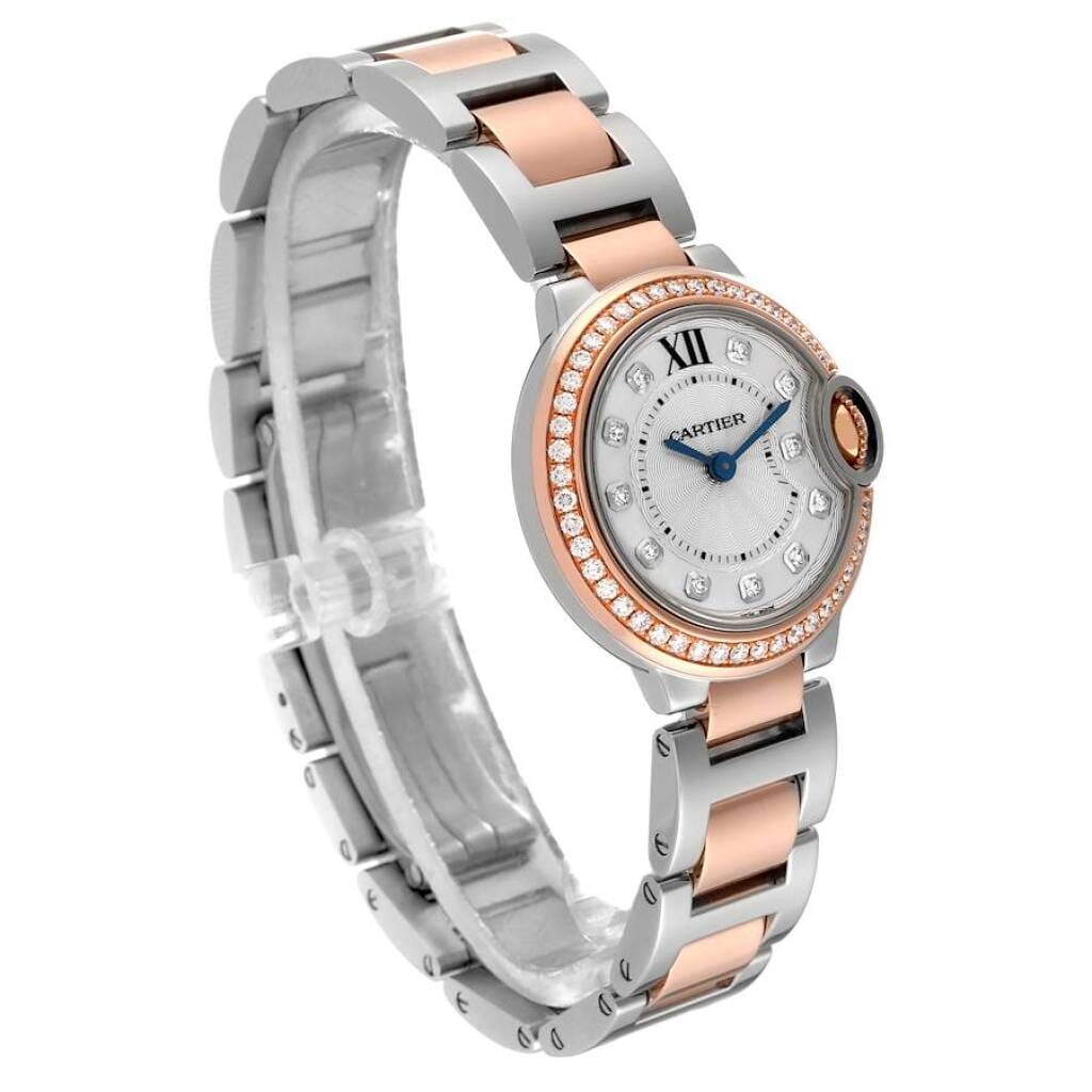 Ballon Blue (Reference WE902076). A 28mm rose gold stainless steel diamond set quartz wristwatch.