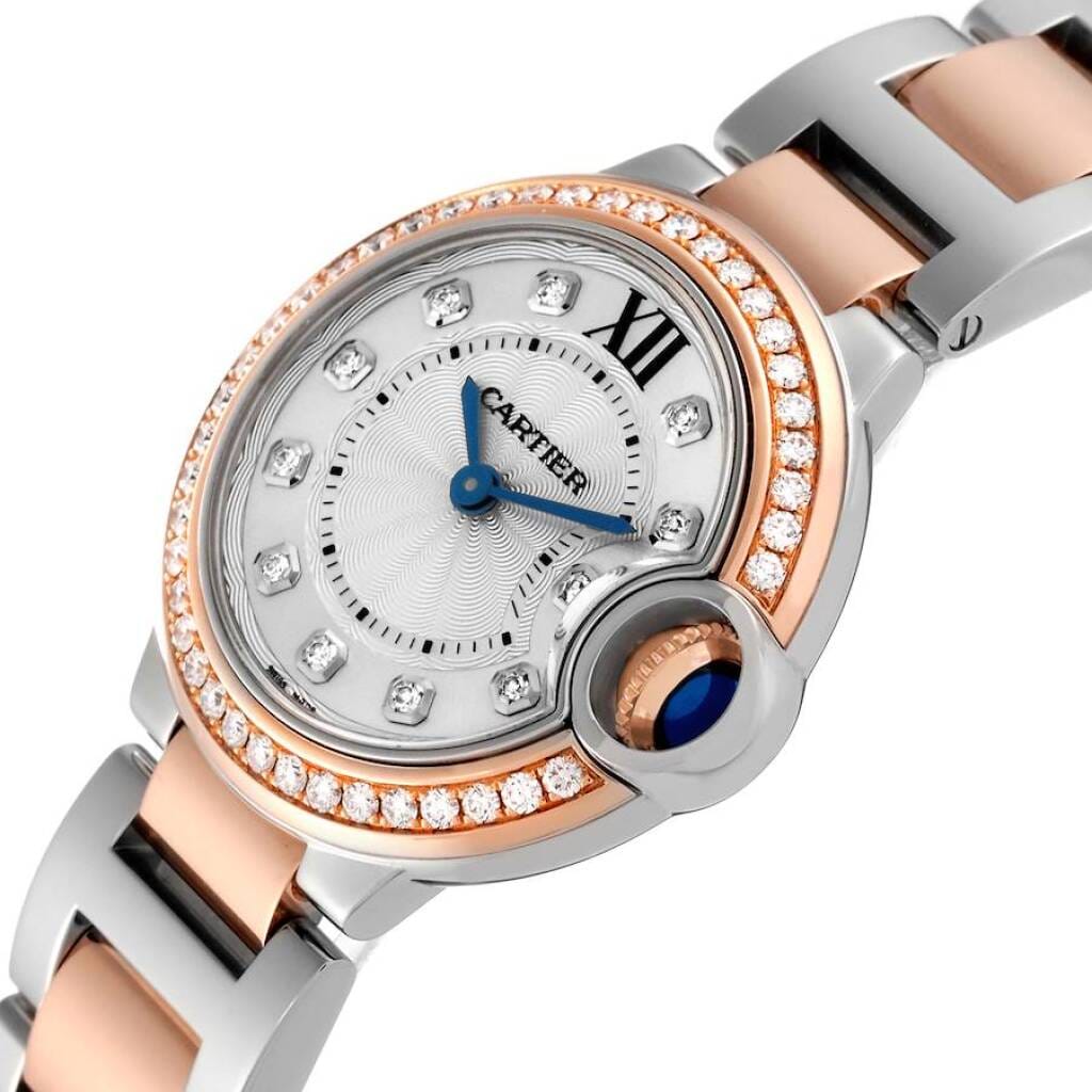 Ballon Blue (Reference WE902076). A 28mm rose gold stainless steel diamond set quartz wristwatch.
