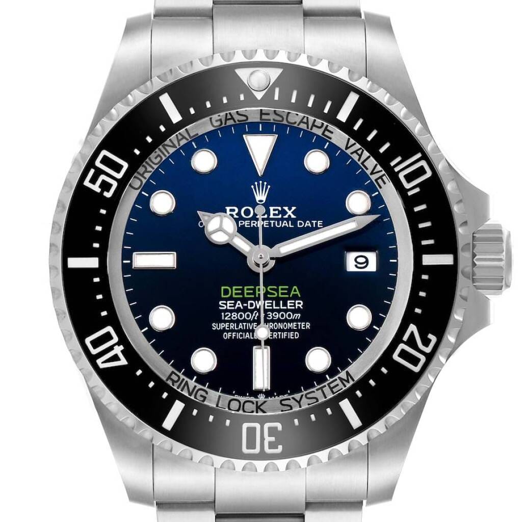 Sea-Dweller 'D-Blue' (Reference 136660). A 44mm stainless steel automatic wristwatch with date. 2022