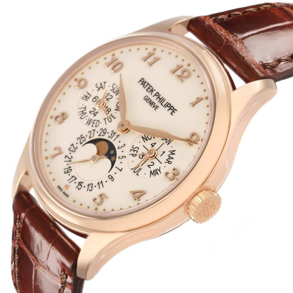 Grand Complications (Reference 5327R-001). A 39mm rose gold automatic wristwatch with date, day, month, moon phase, leap year, 24 hour-format, and perpetual calendar. 2017