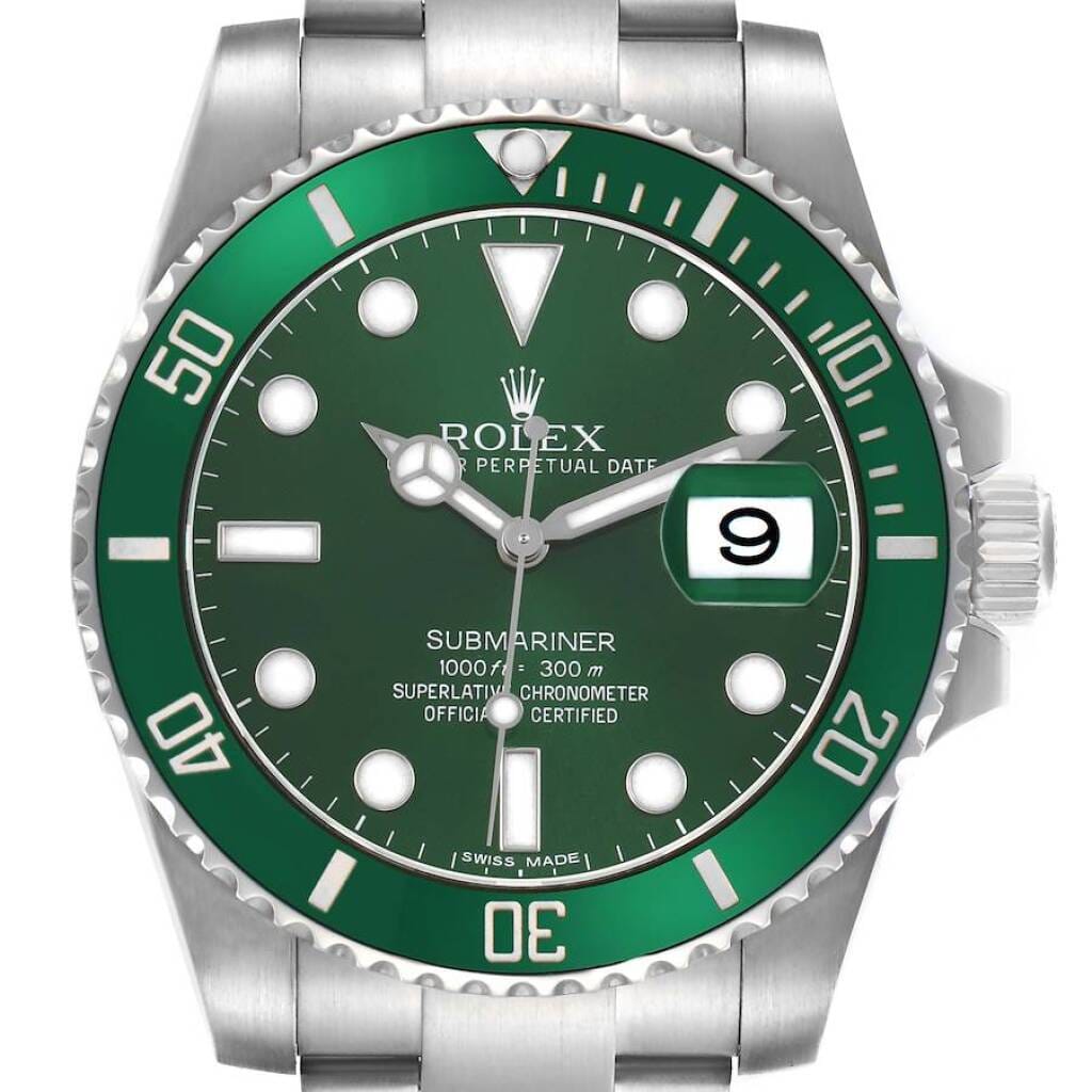 Submariner 'Hulk' (Reference 116610LV). A 40mm stainless steel automatic wristwatch with date. 2012