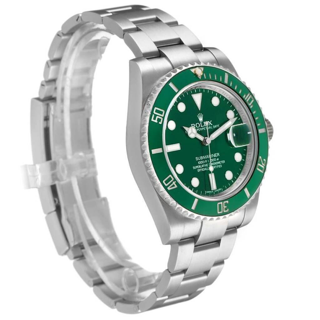 Submariner 'Hulk' (Reference 116610LV). A 40mm stainless steel automatic wristwatch with date. 2012