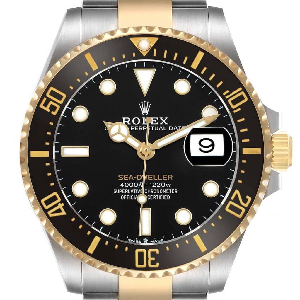 Sea-Dweller (Reference 126603). A 43mm yellow gold stainless steel automatic wristwatch with date. 2022