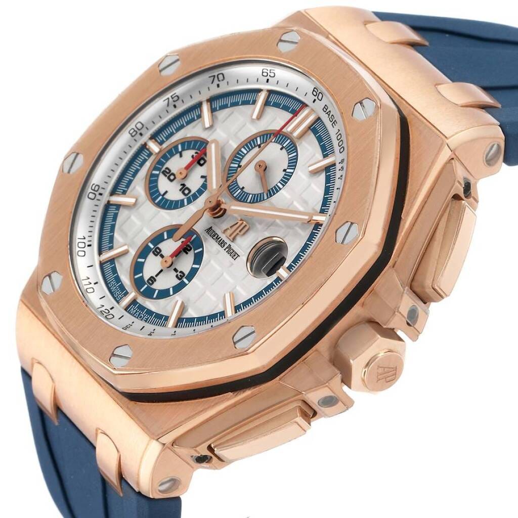 Royal Oak Offshore 'Summer Edition' Limited Edition (Reference 26408OR.OO.A010CA.01). A 44mm rose gold automatic wristwatch with date and chronograph. 2017