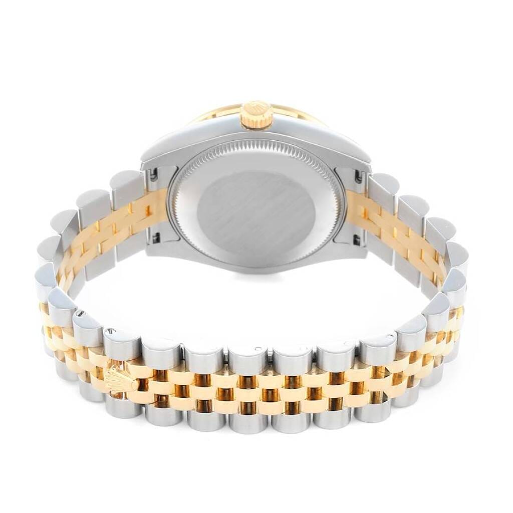 Datejust (Reference 178383). A 31mm yellow gold stainless steel diamond-set automatic wristwatch with date.