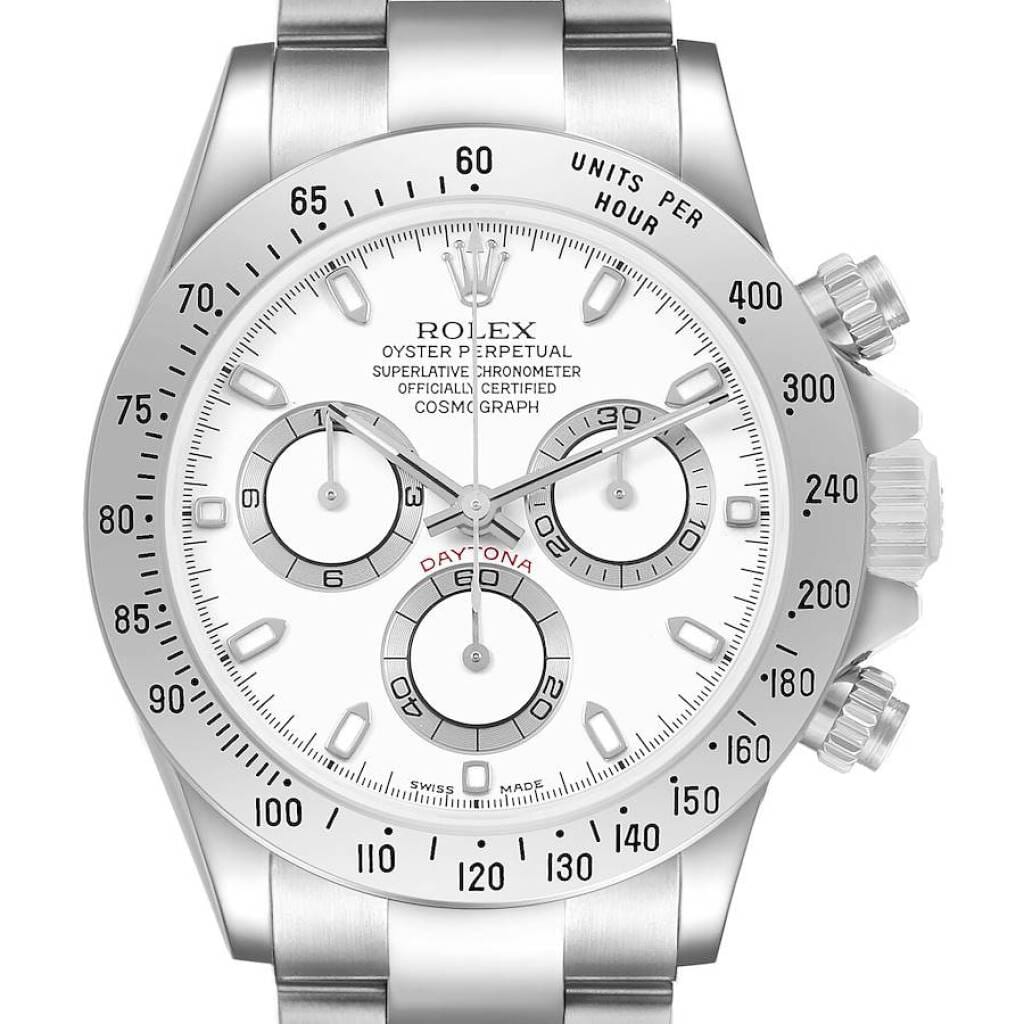 Cosmograph Daytona (Reference 116520). A 40mm stainless steel automatic wristwatch with chronograph. 2004