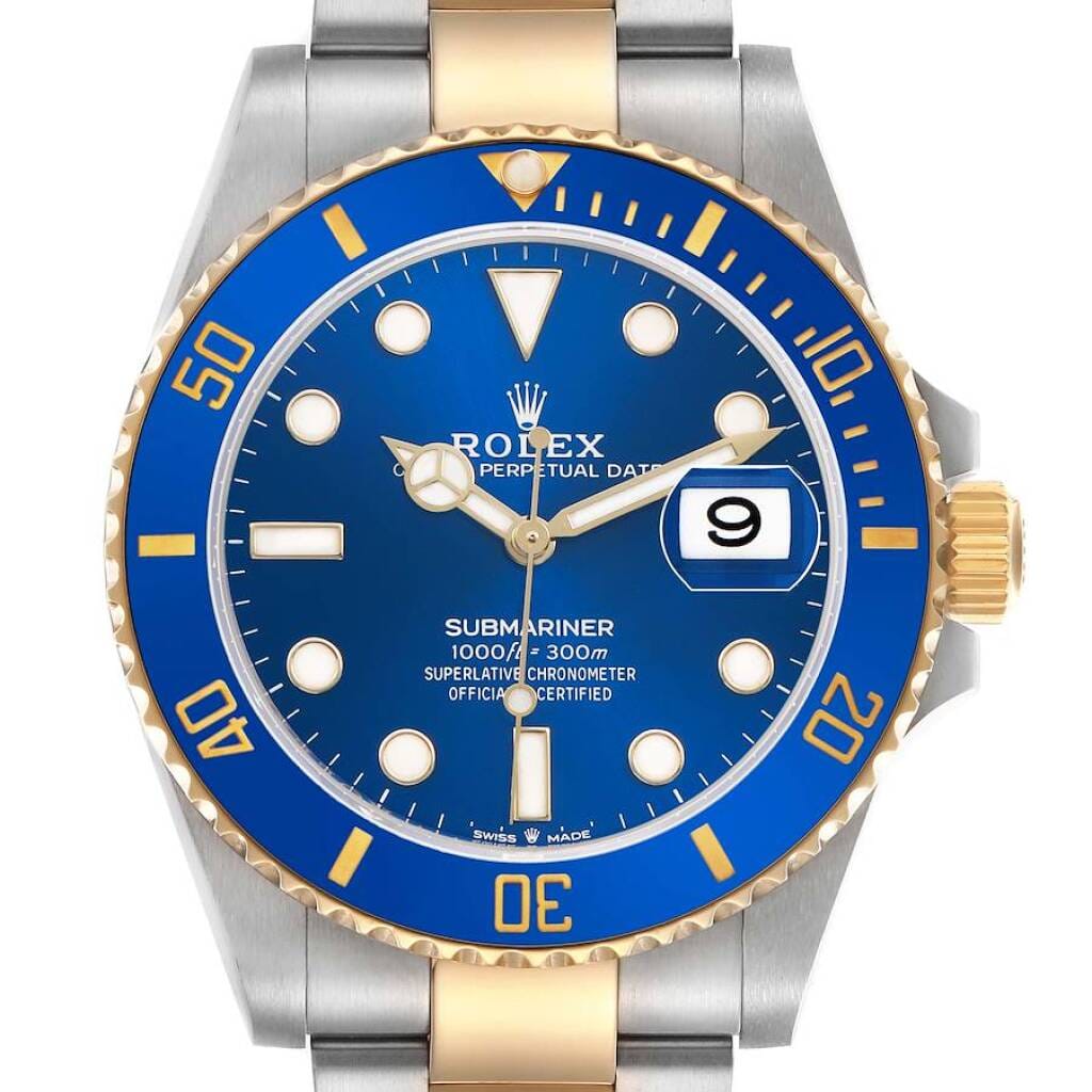 Submariner (Reference 126613LB). A 41mm yellow gold stainless steel automatic wristwatch with date