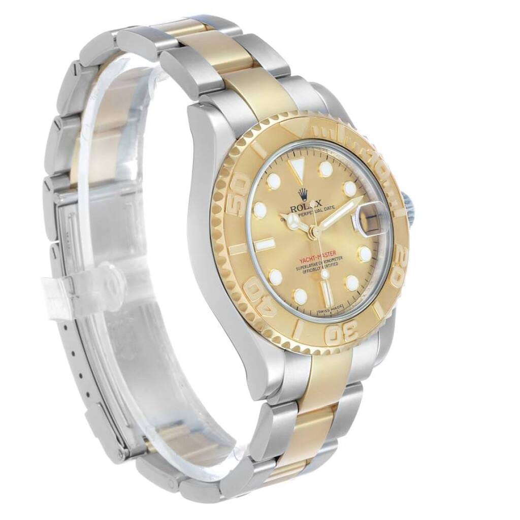 Yacht-Master (Reference 168623). A 35mm yellow gold stainless steel automatic wristwatch with date. 2010