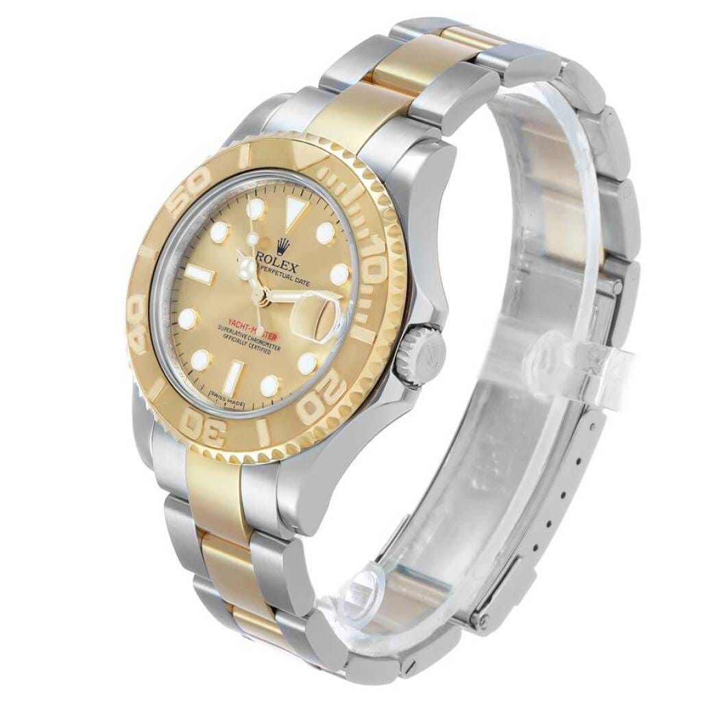 Yacht-Master (Reference 168623). A 35mm yellow gold stainless steel automatic wristwatch with date. 2010
