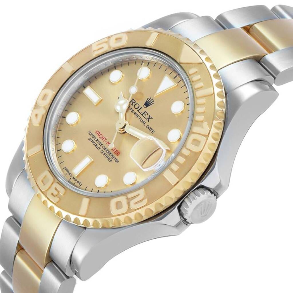 Yacht-Master (Reference 168623). A 35mm yellow gold stainless steel automatic wristwatch with date. 2010