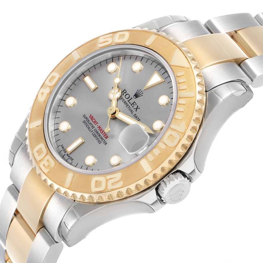 Yacht-Master NOS (Reference 168623). A 35mm yellow gold stainless steel automatic wristwatch with date. 2006-2007