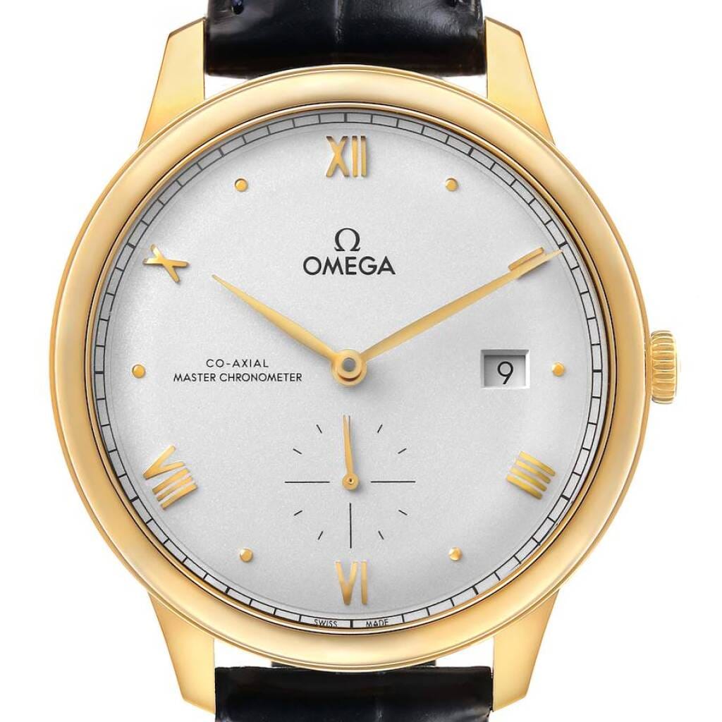 De Ville Prestige (Reference 434.53.41.20.02.001). A 41mm yellow gold automatic wristwatch with date.