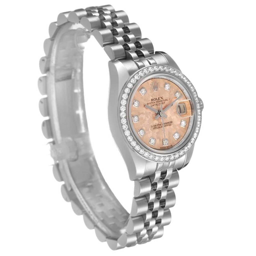 Datejust 'Crystal' Dial (Reference 179384). A 26mm white gold stainless steel diamond-set automatic wristwatch with date. 2009-2010