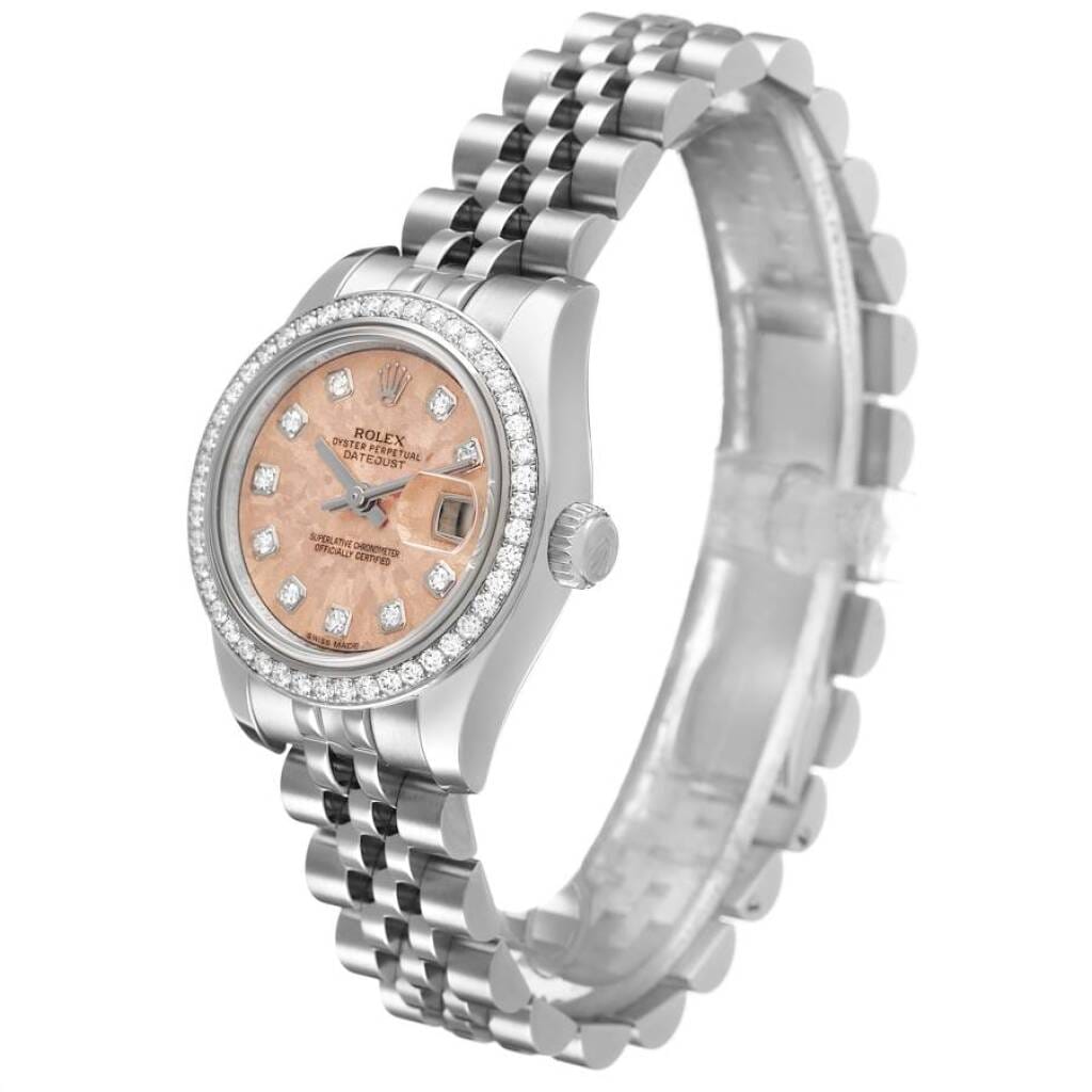Datejust 'Crystal' Dial (Reference 179384). A 26mm white gold stainless steel diamond-set automatic wristwatch with date. 2009-2010