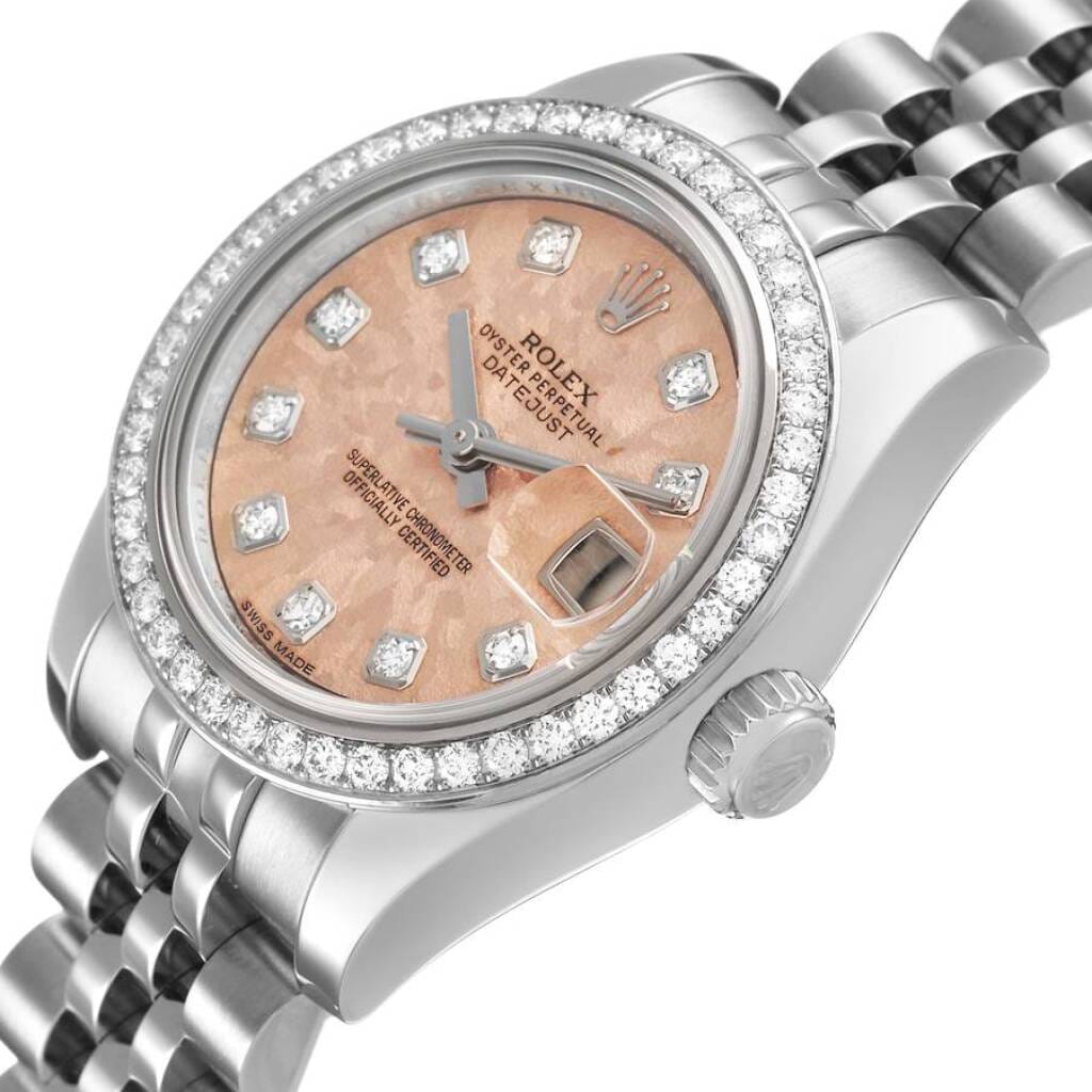 Datejust 'Crystal' Dial (Reference 179384). A 26mm white gold stainless steel diamond-set automatic wristwatch with date. 2009-2010