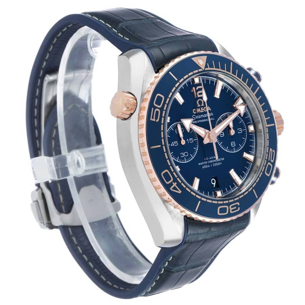 Seamaster Planet Ocean (Reference 215.23.46.51.03.001). A 45.5mm rose gold stainless steel automatic wristwatch with date and chronograph. 2017