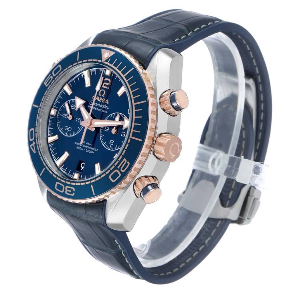 Seamaster Planet Ocean (Reference 215.23.46.51.03.001). A 45.5mm rose gold stainless steel automatic wristwatch with date and chronograph. 2017