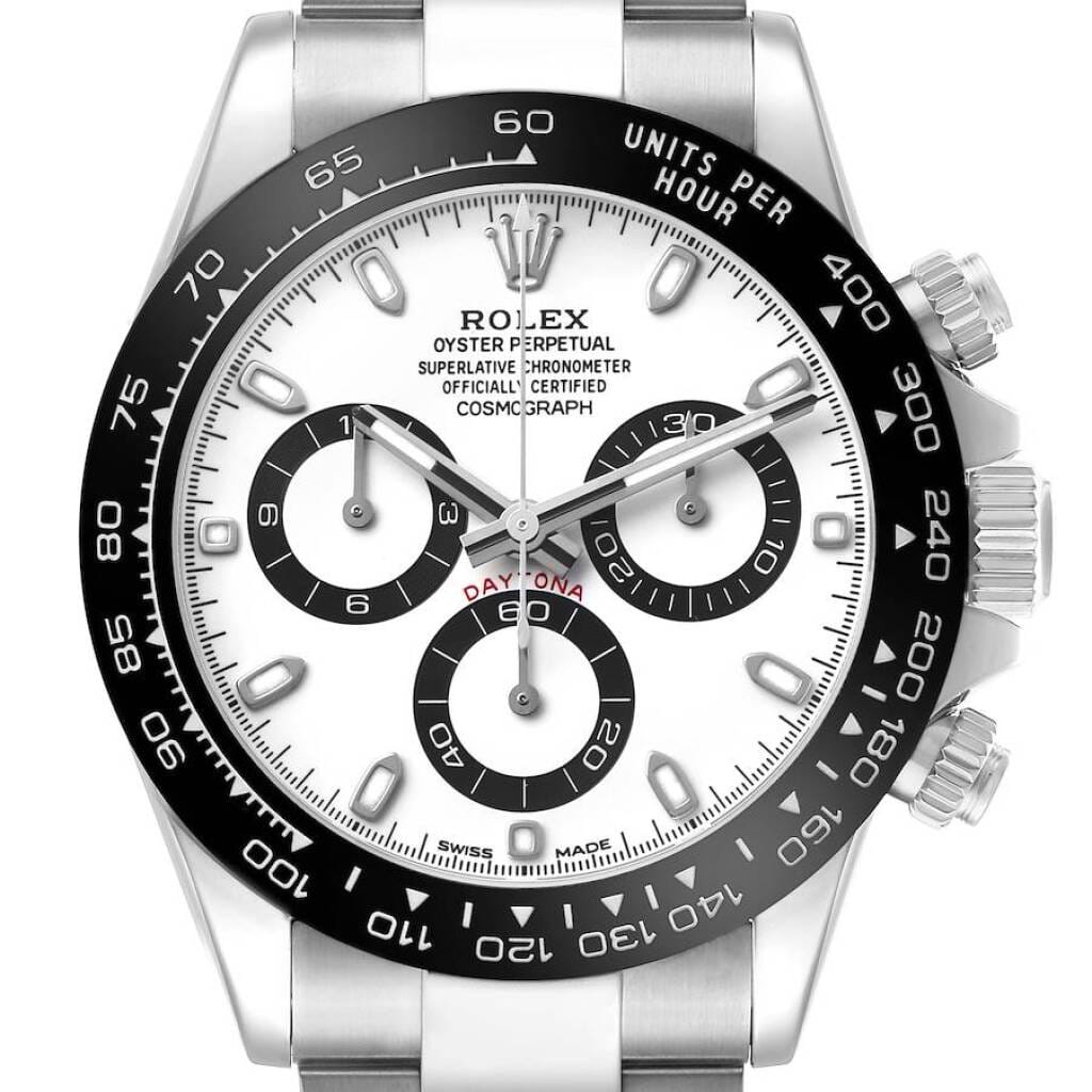 Cosmograph Daytona 'Panda' (Reference 116500LN). A 40mm stainless steel automatic wristwatch with chronograph. 2017