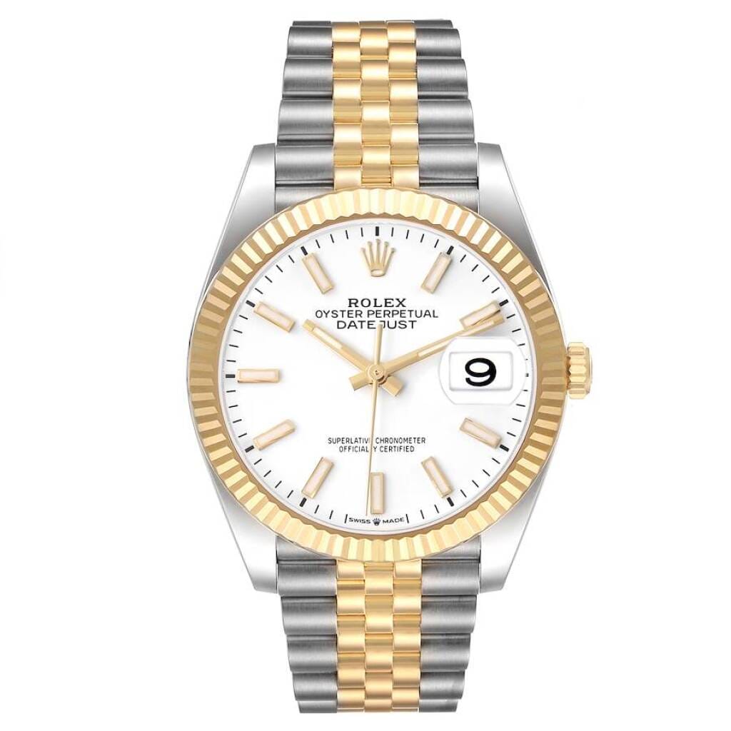 Datejust (Reference 126233). A 36mm yellow gold stainless steel automatic wristwatch with date. 2019