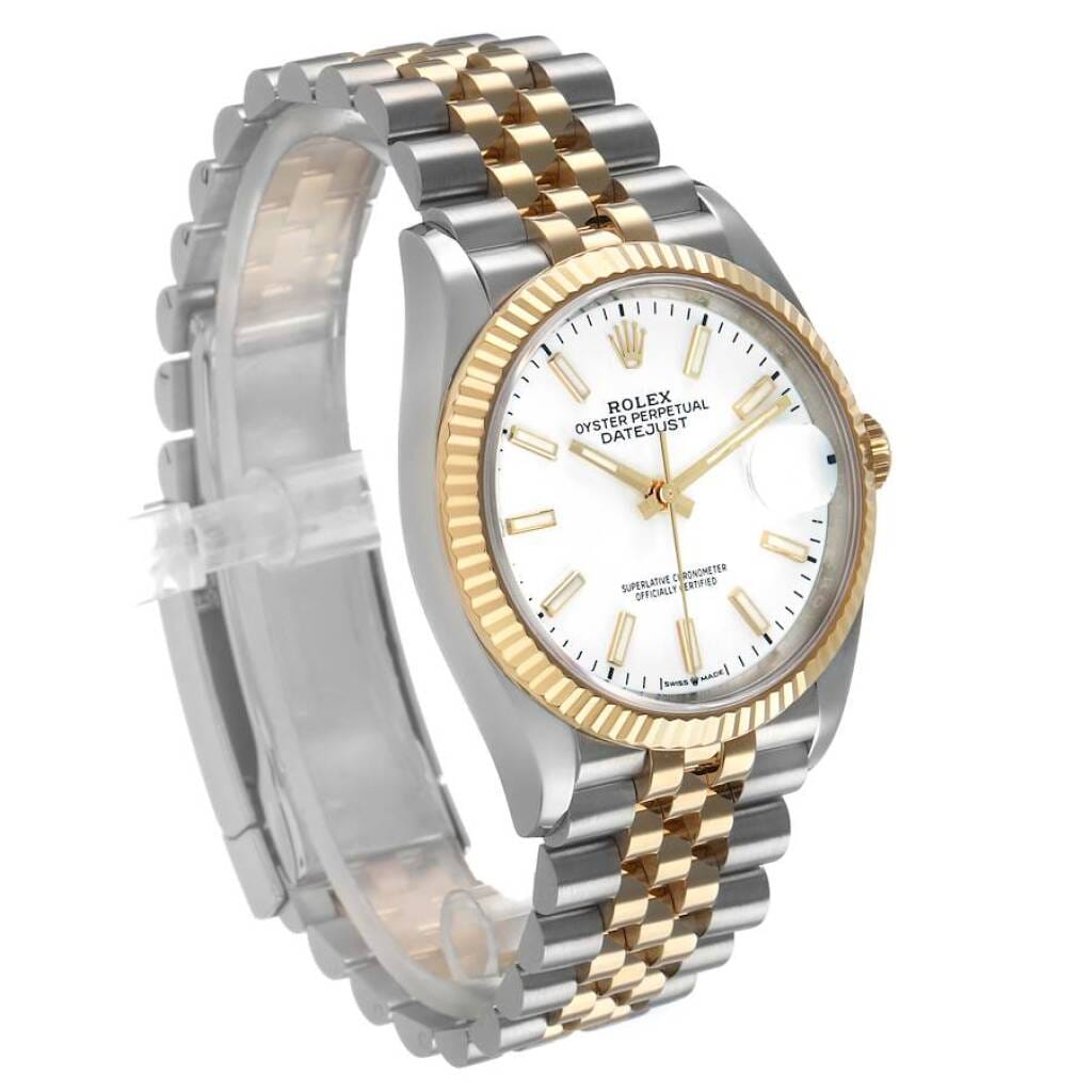 Datejust (Reference 126233). A 36mm yellow gold stainless steel automatic wristwatch with date. 2019