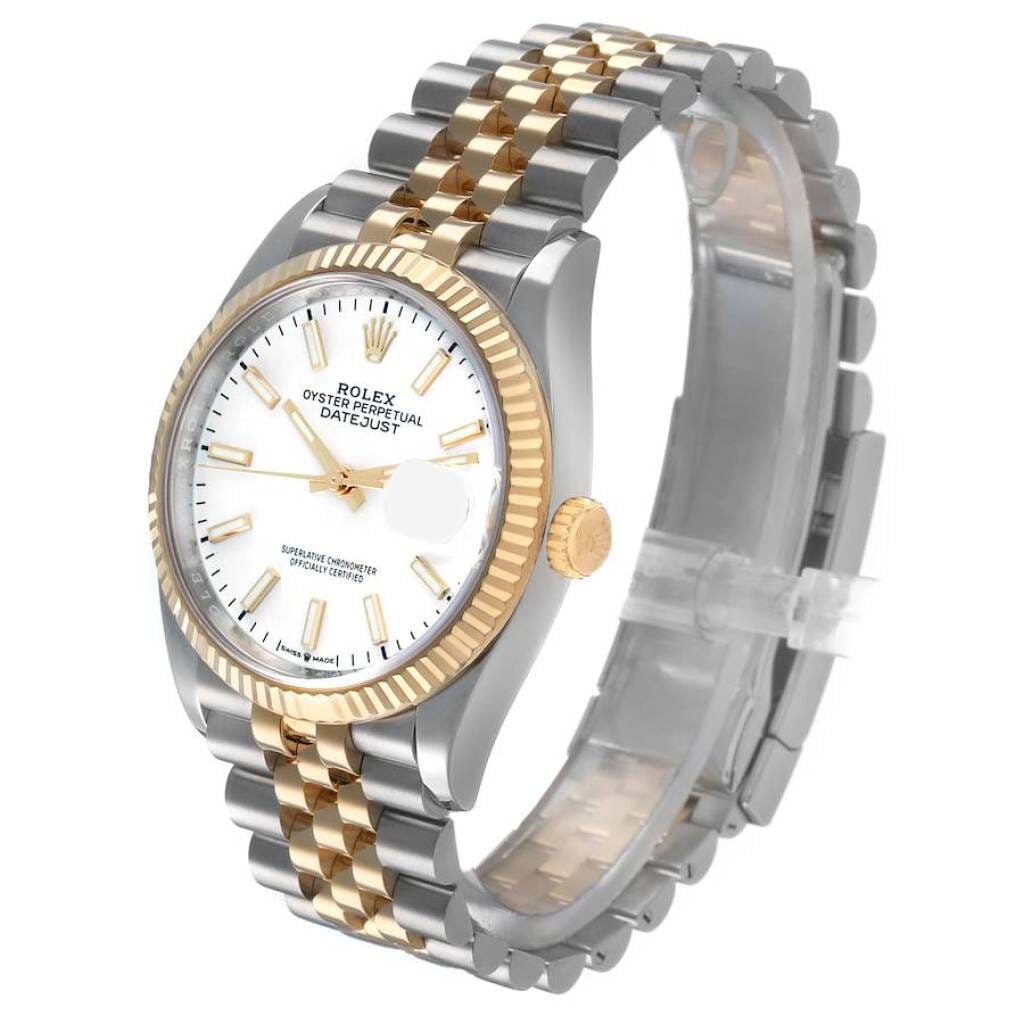Datejust (Reference 126233). A 36mm yellow gold stainless steel automatic wristwatch with date. 2019