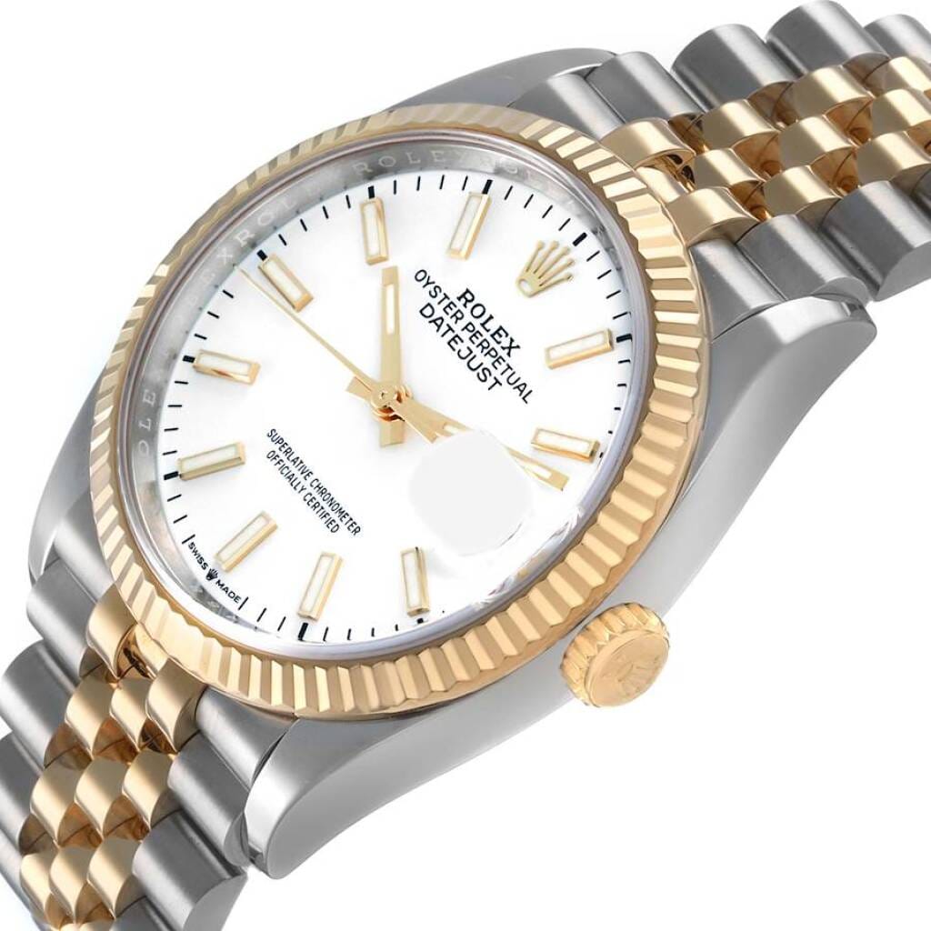 Datejust (Reference 126233). A 36mm yellow gold stainless steel automatic wristwatch with date. 2019