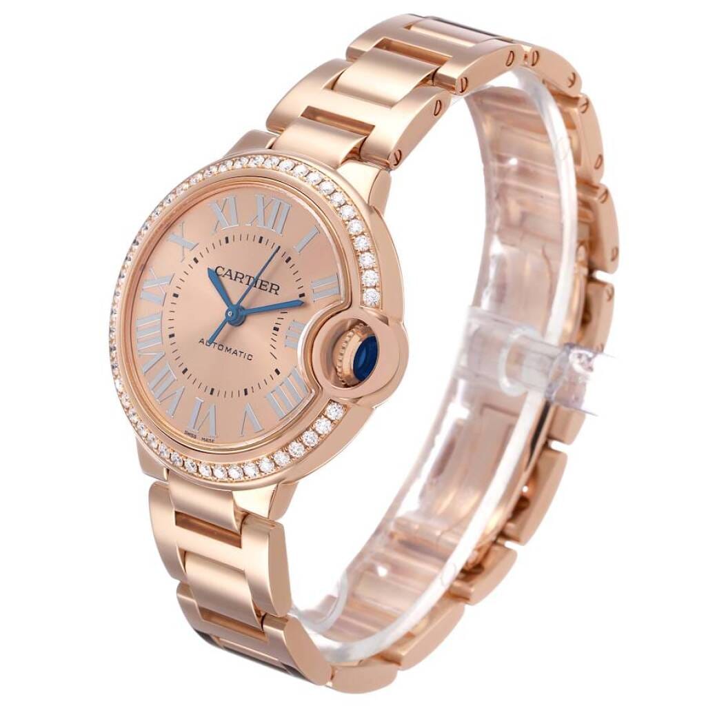 Ballon Bleu (Reference WJBB0077). A 33mm rose gold diamond-set automatic wristwatch.
