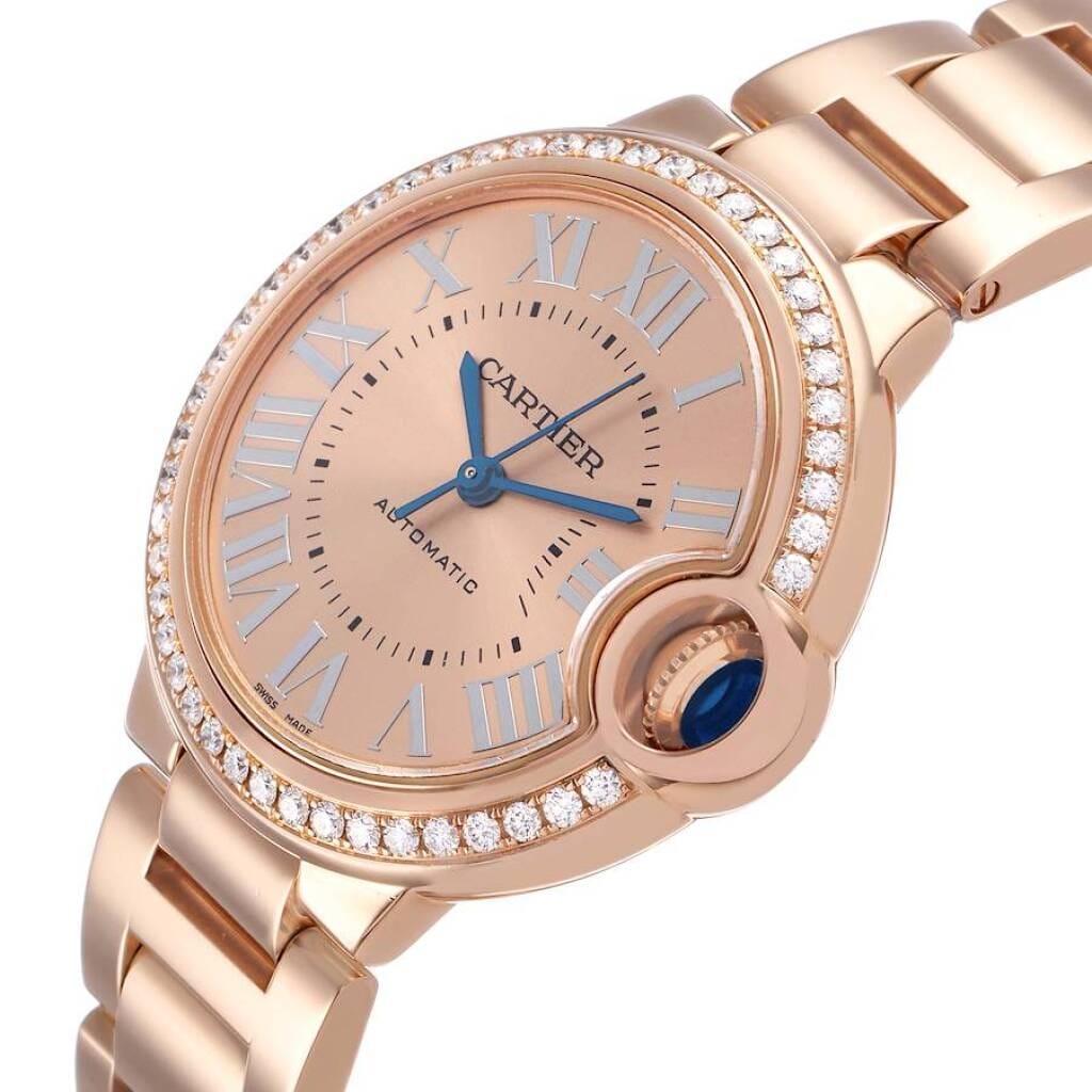 Ballon Bleu (Reference WJBB0077). A 33mm rose gold diamond-set automatic wristwatch.
