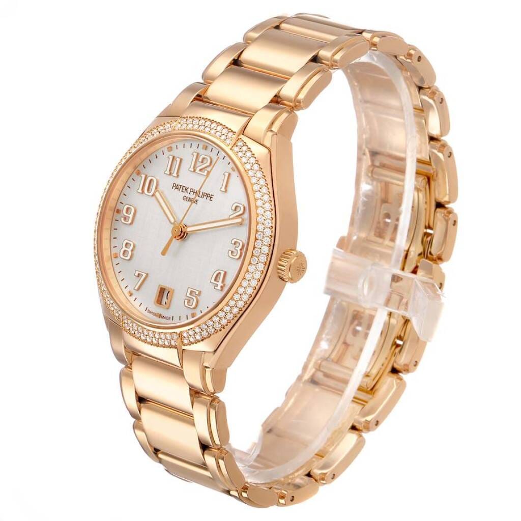 Twenty-4 (Reference 7300/1200R-010). A 36mm rose gold diamond-set automatic wristwatch with date. 2024