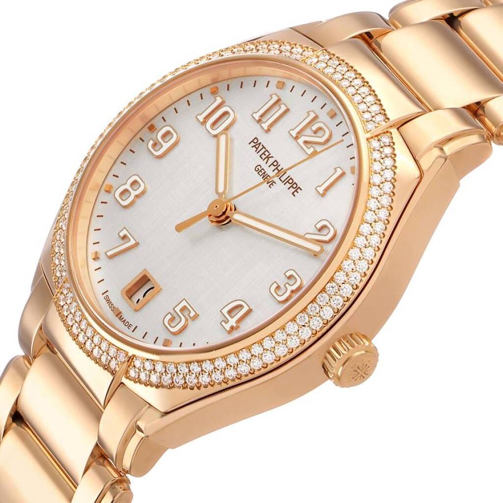 Twenty-4 (Reference 7300/1200R-010). A 36mm rose gold diamond-set automatic wristwatch with date. 2024