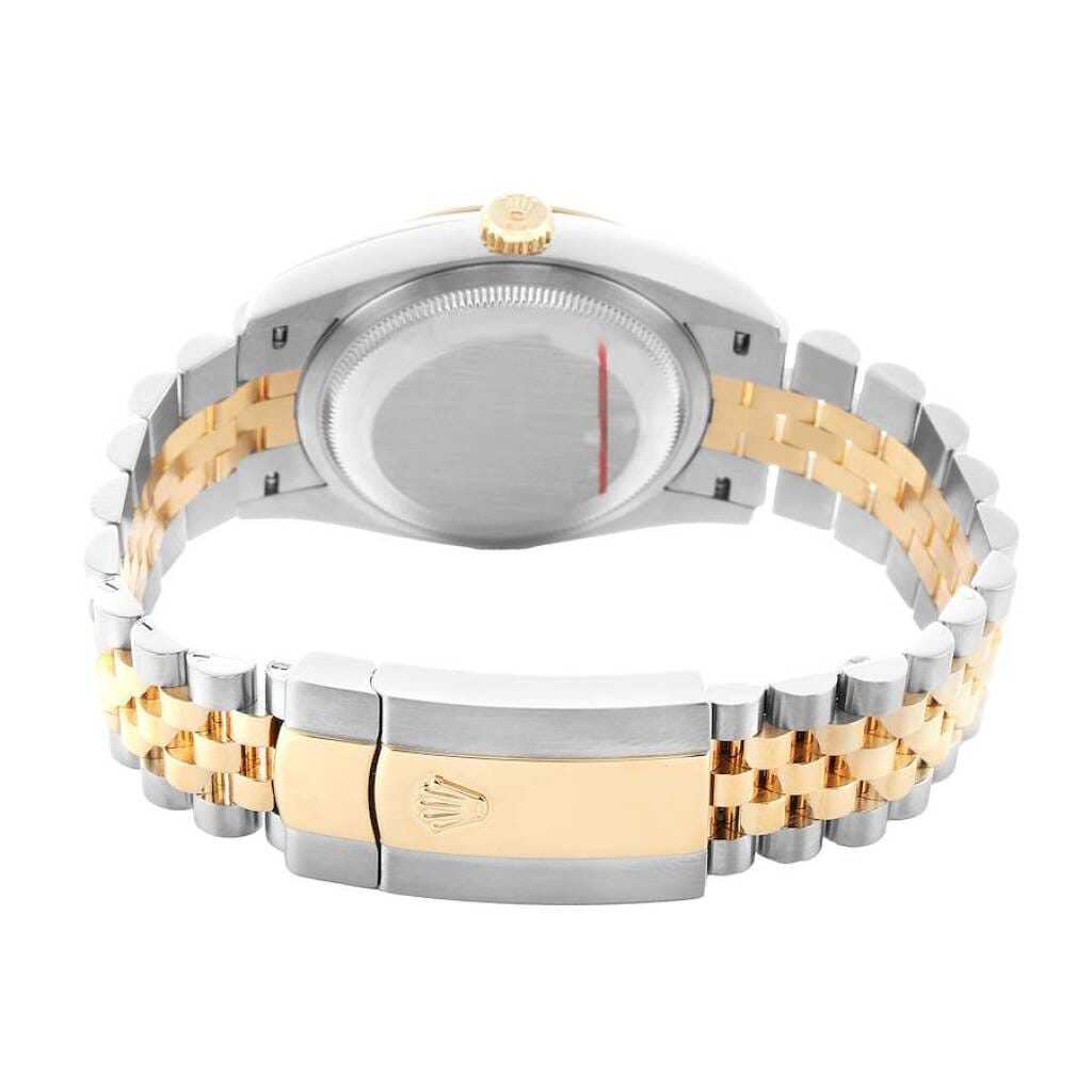 Datejust (Reference 126233). A 36mm yellow gold stainless steel diamond-set automatic wristwatch with date. 2018