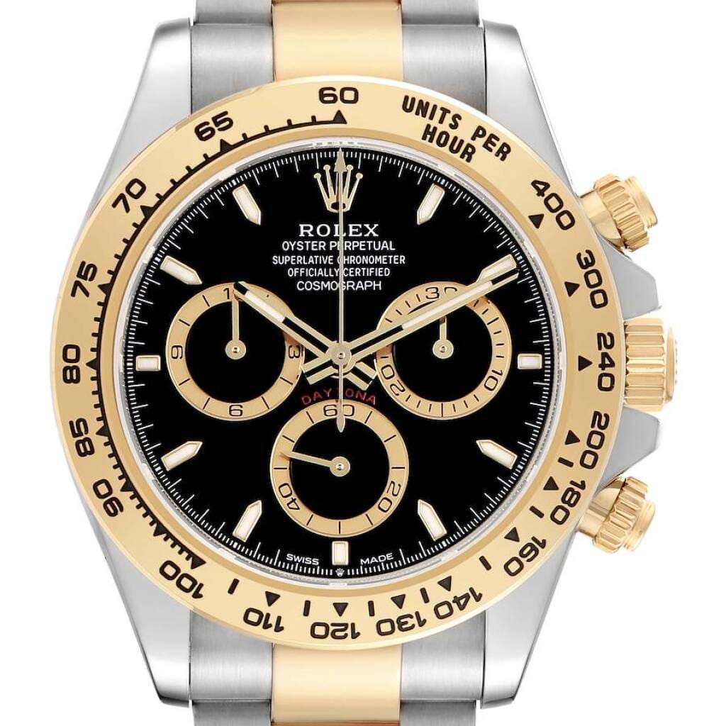 Cosmograph Daytona (Reference 126503). A 40mm yellow gold stainless steel automatic wristwatch with chronograph. 2025