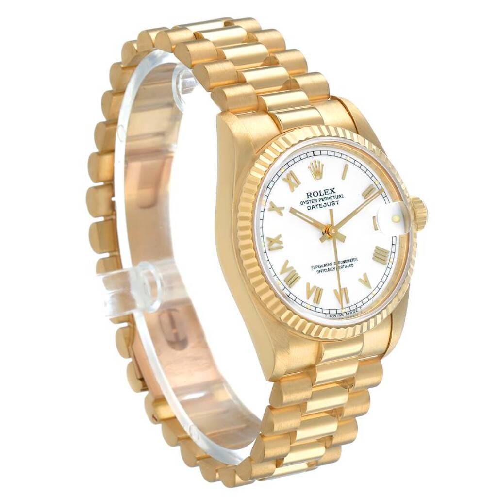President Datejust (Reference 68278). A 31mm yellow gold automatic wristwatch with date. 1990-1991