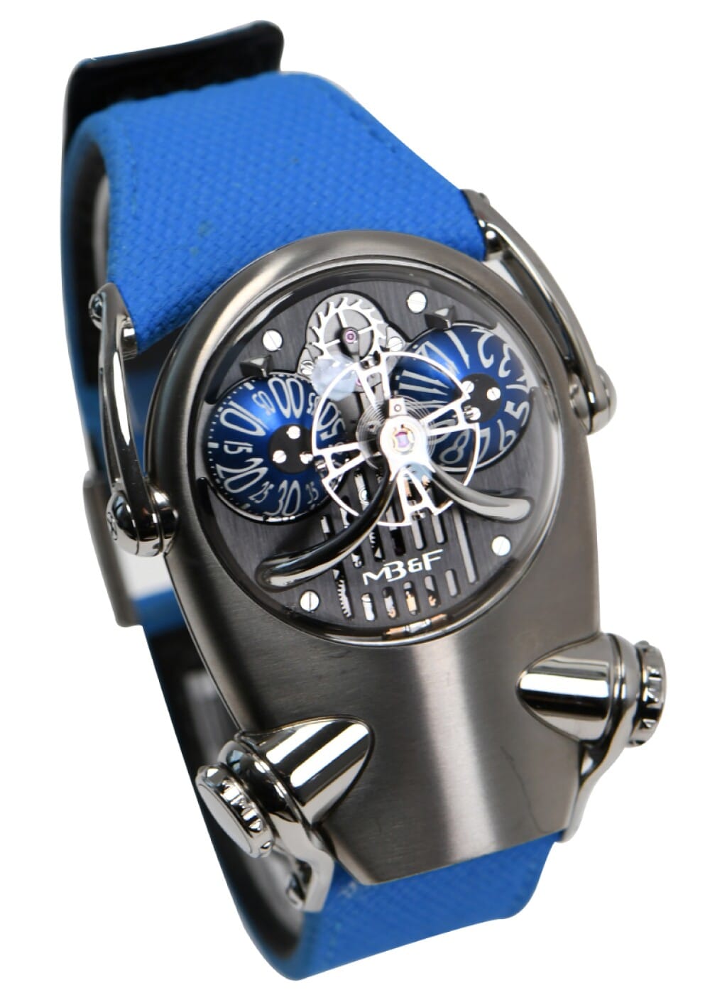 HM10 Horological Machine Bulldog (Reference 100.TL.BL). A 54mm titanium manual wristwatch. 2020