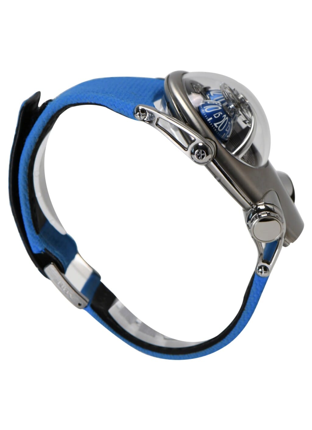 HM10 Horological Machine Bulldog (Reference 100.TL.BL). A 54mm titanium manual wristwatch. 2020