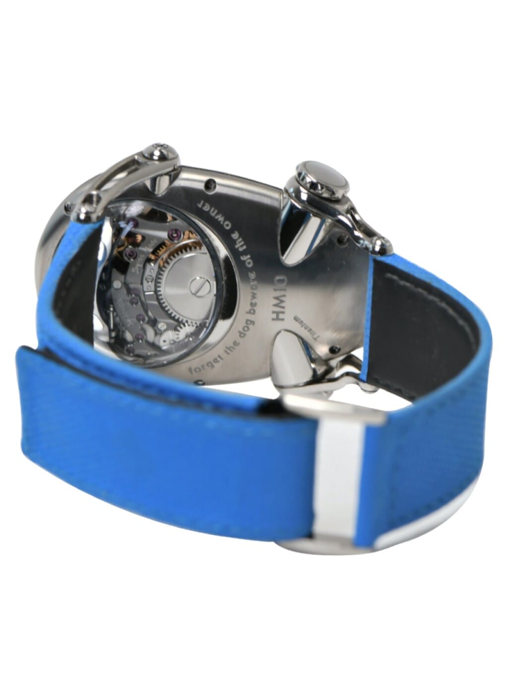 HM10 Horological Machine Bulldog (Reference 100.TL.BL). A 54mm titanium manual wristwatch. 2020