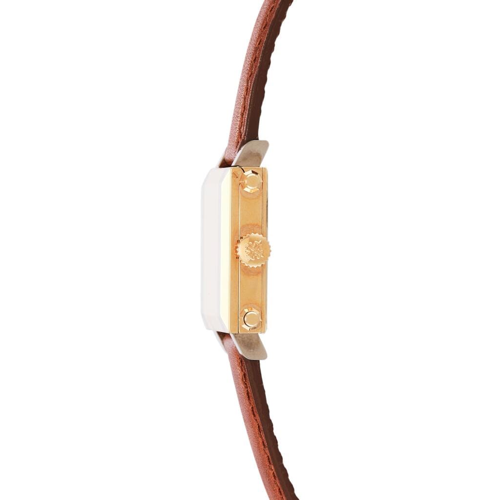 Gondolo Cabriolet (Reference 5099). A two-colour gold manual wind wristwatch with hinged cover. Circa 2000