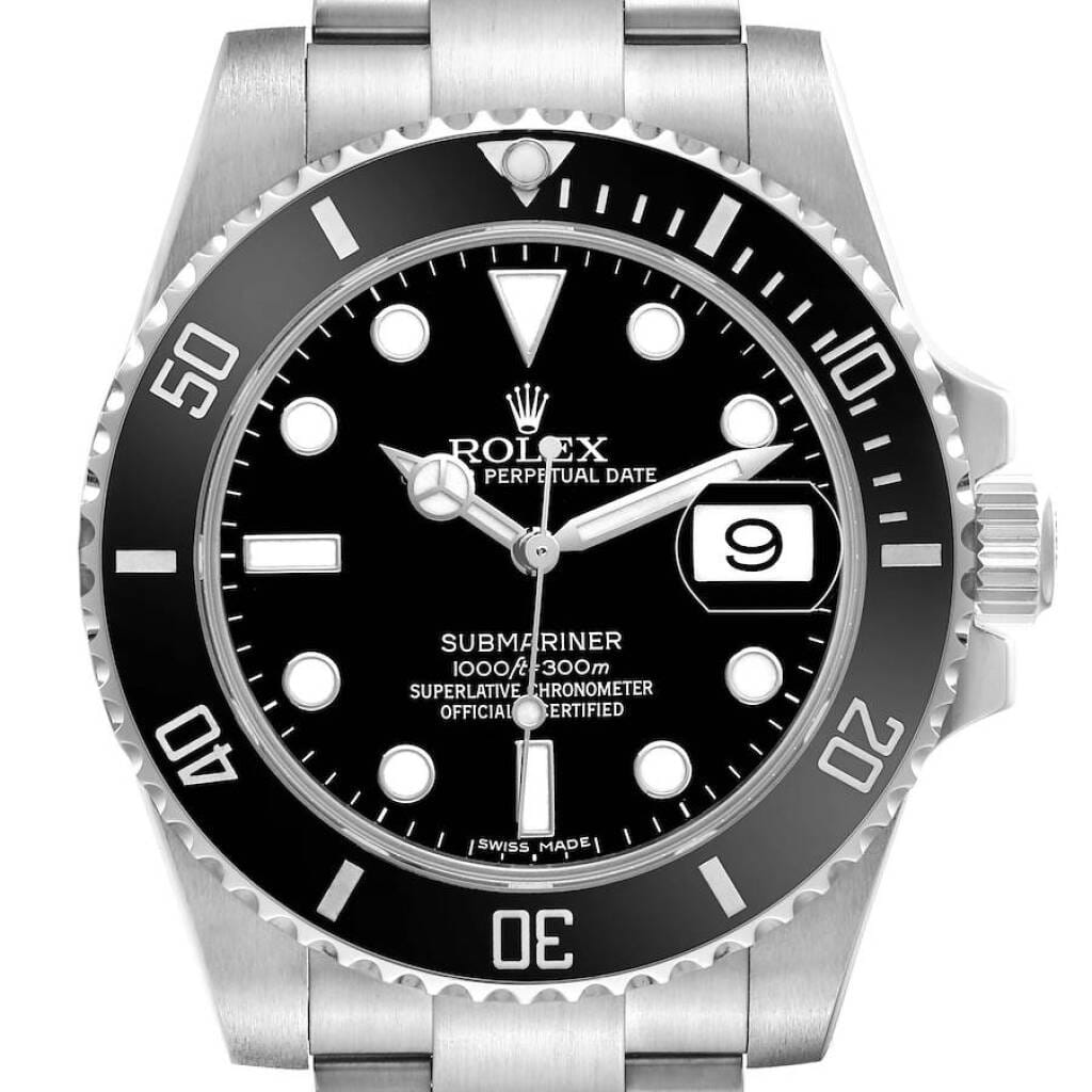 Submariner (Reference 116610LN). A 40mm stainless steel automatic wristwatch with date. 2016