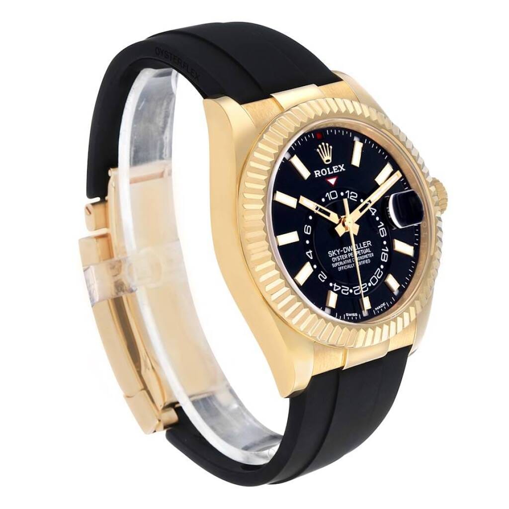 Sky-Dweller (Reference 326238). A 42mm yellow gold automatic wristwatch with date and dual time. 2021